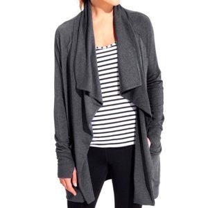 Athleta Studio Wrap Cardigan in Gray Size XXS EUC